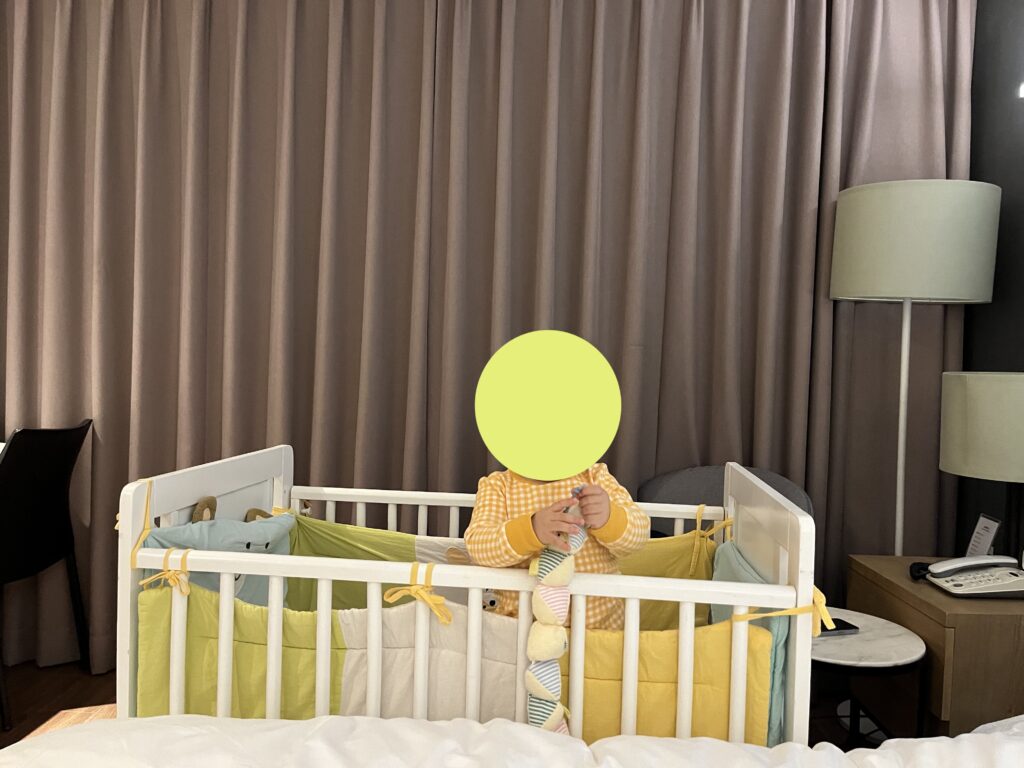 Baby cot requested at hotel