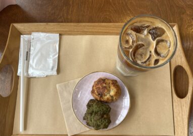 There is coffee and scones.
