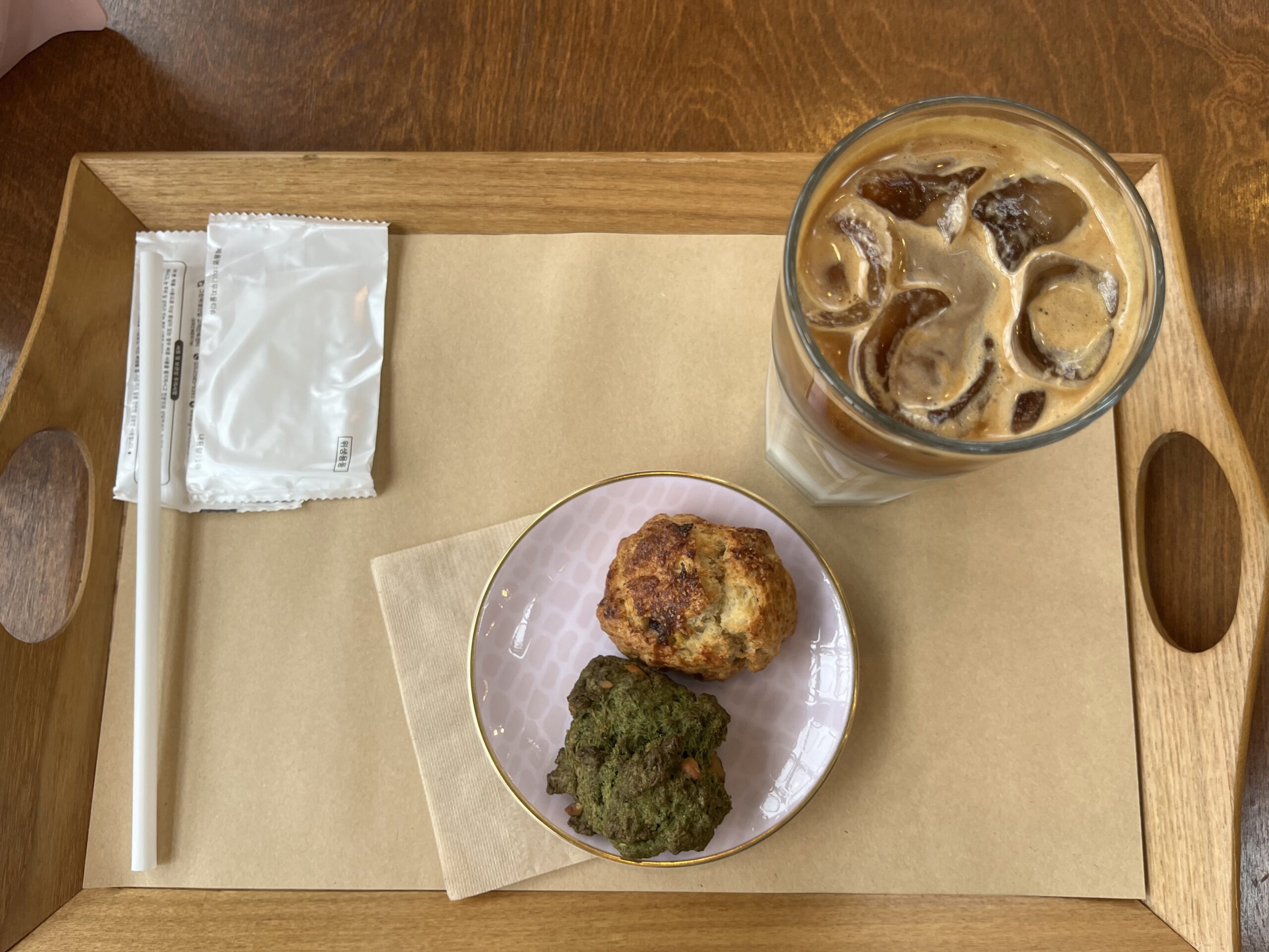 There is coffee and scones.